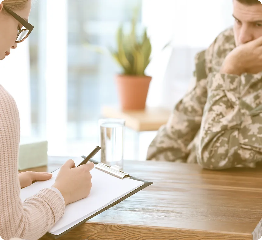 Symptoms of PTSD in Veterans