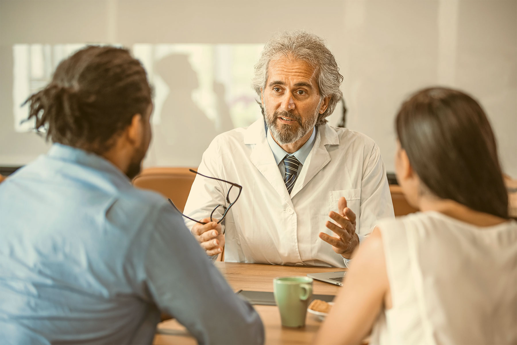 Doctor with patients